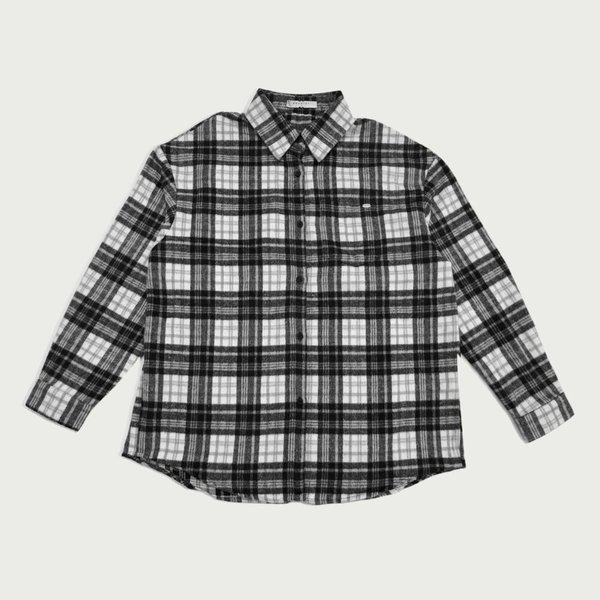 【】女性チェックオーバーフィットロングシャツ_100(10540-120-827-25)