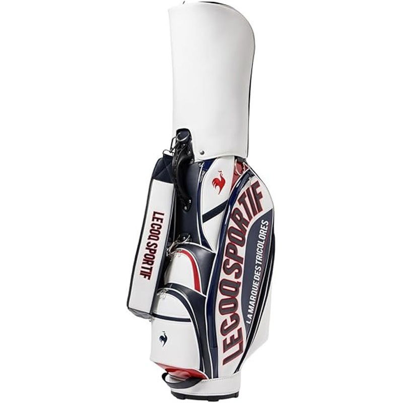 Le Coq Sportif ルコックスポルティフ キャディバッグ 9.5型 ホワイト×レッド LG6SCB02M-WHRD