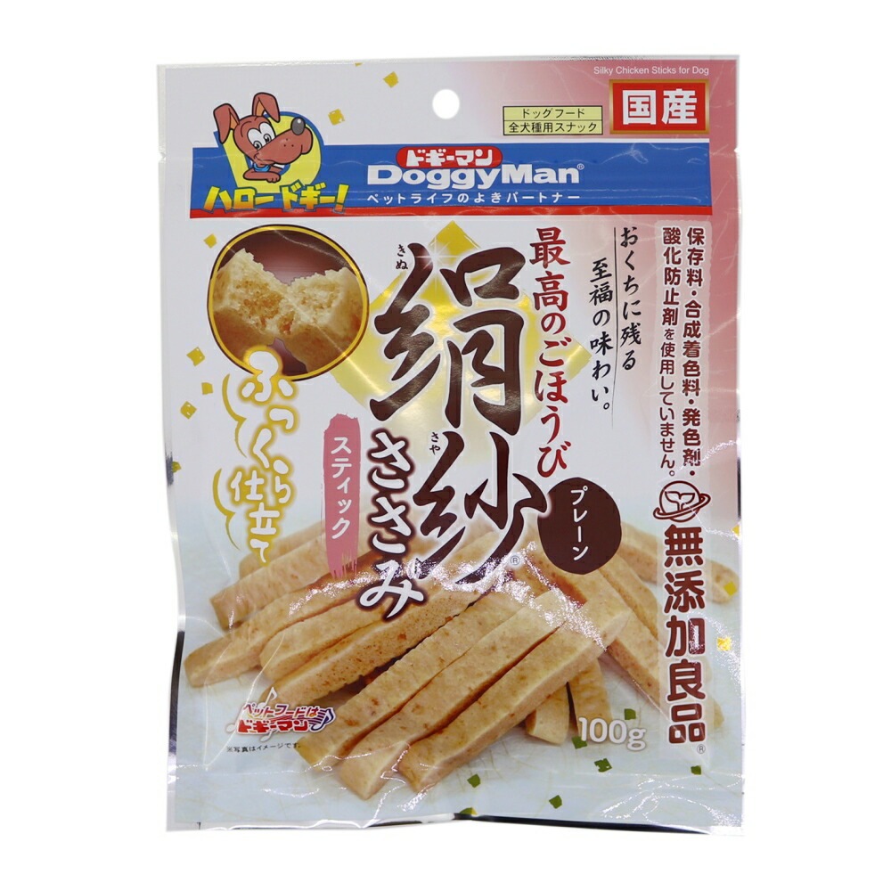 （まとめ買い）絹紗 スティック プレーン 100g 犬用おやつ [x16]