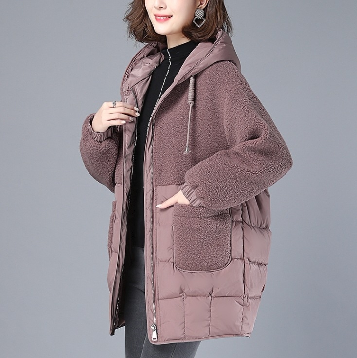 ダウンコート カジュアルアウター ボアダウンコート フード付きカジュアルジャケット アウター ジャケット シャンパー 上着 ダウンジャケット ボアブルゾン ロング ロング丈 袖あり 長袖 Vネック