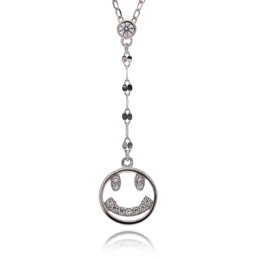 S925 ニコちゃん ネックレス 銀 [fhns048-silver]