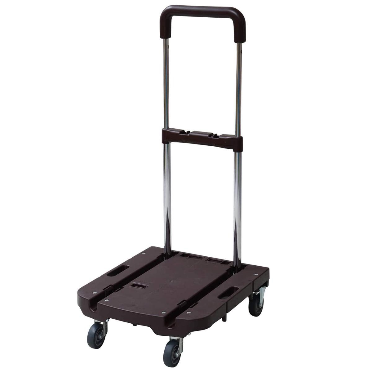 山善(YAMAZEN) 折りたたみ台車 プレミアムコンパクトCARRY ダークブラウン OTG-HS　耐荷重80kg 軽量 折りたたみ台車 運搬車 6,355円