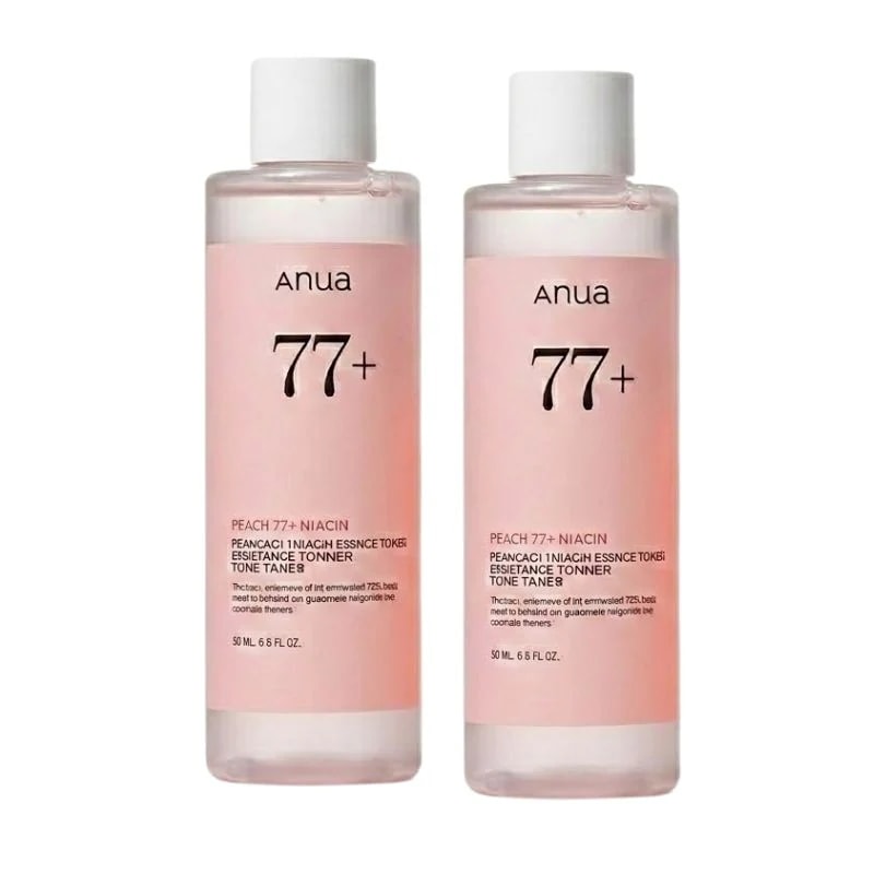 【1+1】 [正規品] 桃 77 ナイアシン エッセンス トナー 250ml*2/うるおい満たして透明感アップ！ピーチ77％×ナイアシンの高保湿トナー