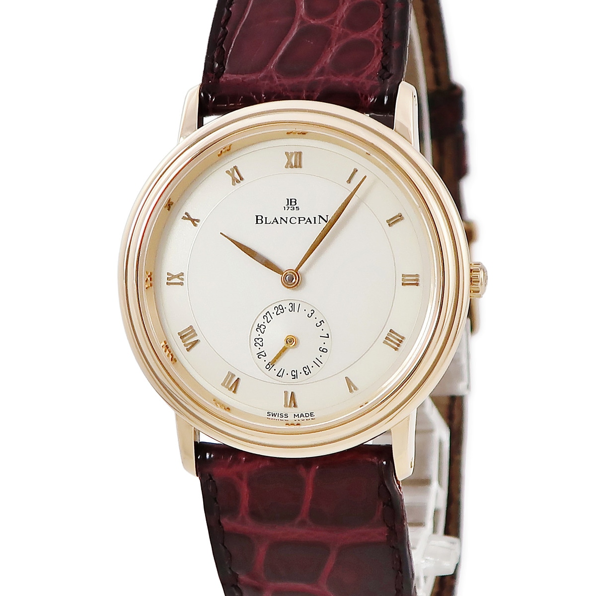 ヴィルレ ディスク カレンダー 4795-3318-55 自動巻き メンズ レディース K18PG無垢 デイト アイボリー 3年保証