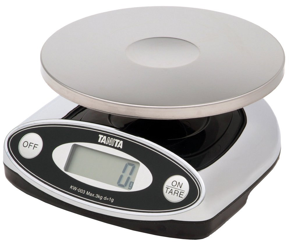 タニタ クッキングスケール キッチン はかり 業務用 防水 3kg 1g単位 クロム KW-003 CR 取引証明以外用