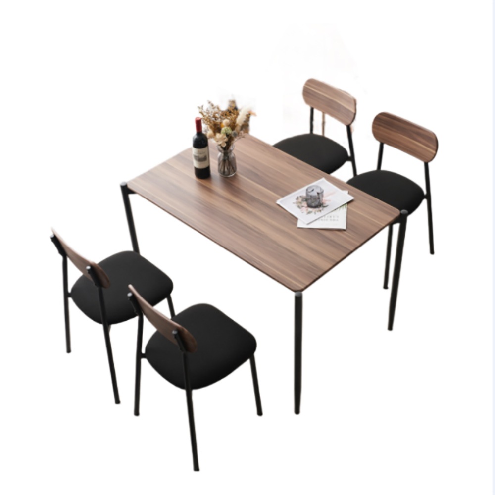 ダイニングテーブルセット4人用 4点セット ダイニング セット スチール 食卓 チェア4脚 幅110 コンパクトサイズ 4人掛け おしゃれ