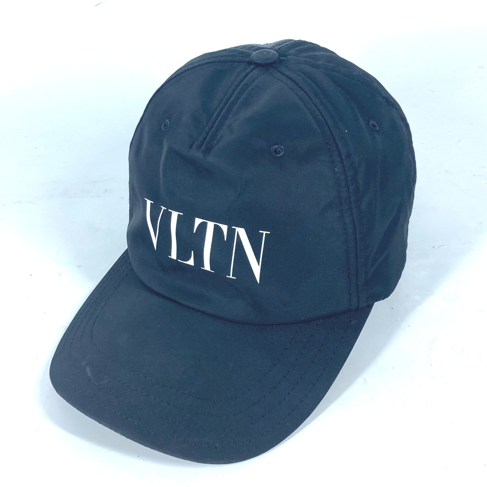 VALENTINO ヴァレンティノ キャップ ロゴ VLTN バイカラー 帽子 キャップ帽 ベースボール ナイロン ブラック