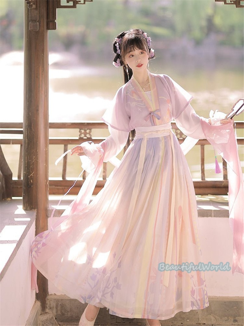 中華服 唐装漢服 漢服ドレス　コスプレ チャイナドレス中国古代衣装 漢服仙女 漢服 チャイナ服 ワンピース コスプレ 中国古代衣装 女性 ロングドレス 刺繍 ス