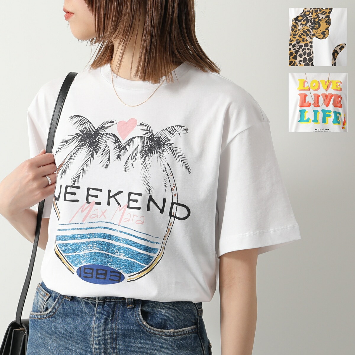 WEEKEND MAX MARA ウィークエンド マックスマーラ Tシャツ VITERBO ヴィテルボ レディース コットン 半袖 カットソー クルーネック カラー2色
