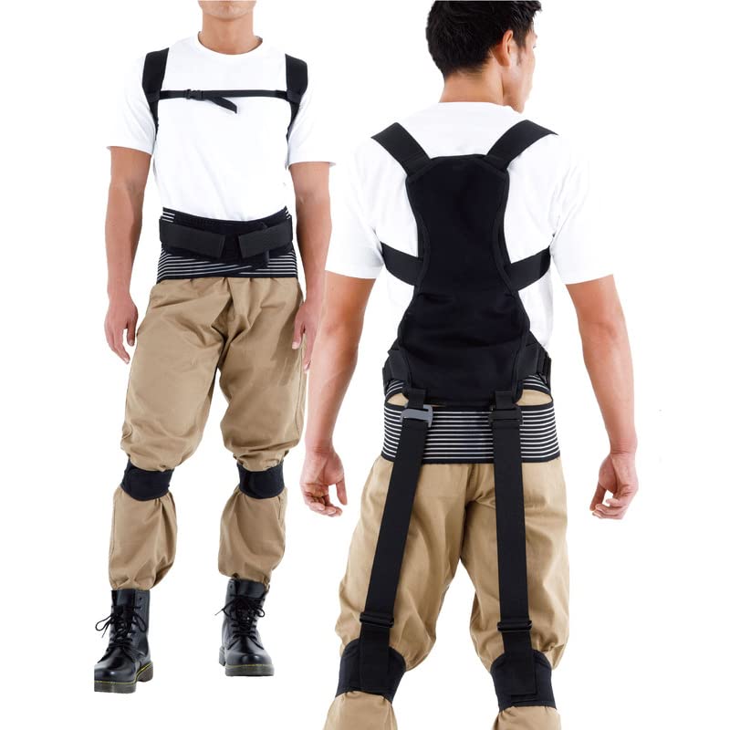 即日発送 MORITO 全身アシストパワースーツ 多機能サポートベルト 荷役作業や介護動作など持ち上げ動作をパワーアシスト！ S1500 (M)