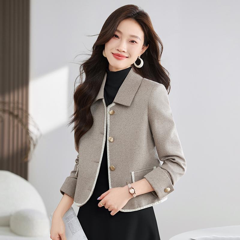 秋服 レディース ファッション オシャレ カワイイ シンプル 大人カワイイ 大きいサイズ ジャケット ハイエンド ウール スーツ 4,995円