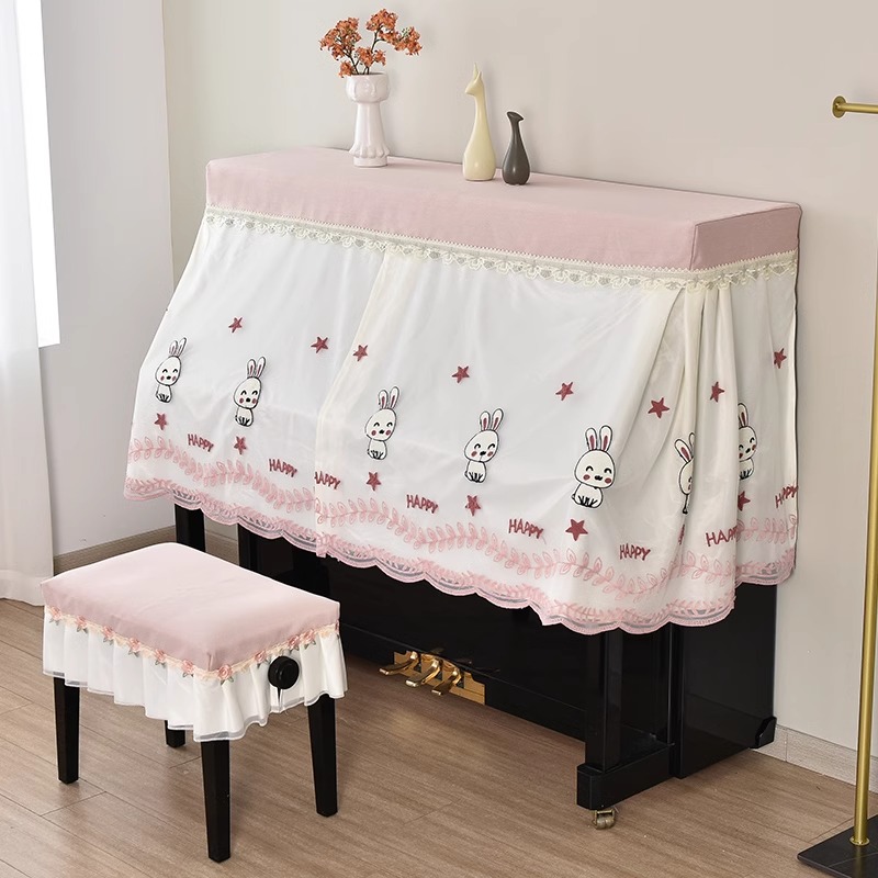 ピアノカバー 椅子カバー 2点セット ハーフタイプ 電子ピアノカバー フルカバー ピアノトップカバー アップライト デジタルピアノカバー 防塵カバー ピアノカバーセット 可愛い おしゃれ 韓国風