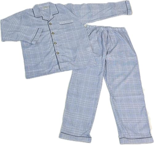 trust map 介護 パジャマ 男性用 大きめボタン 長袖 楊柳 夏用 綿100％ 前開き メンズ 男性 介護用 入院 入所 シニア サポー