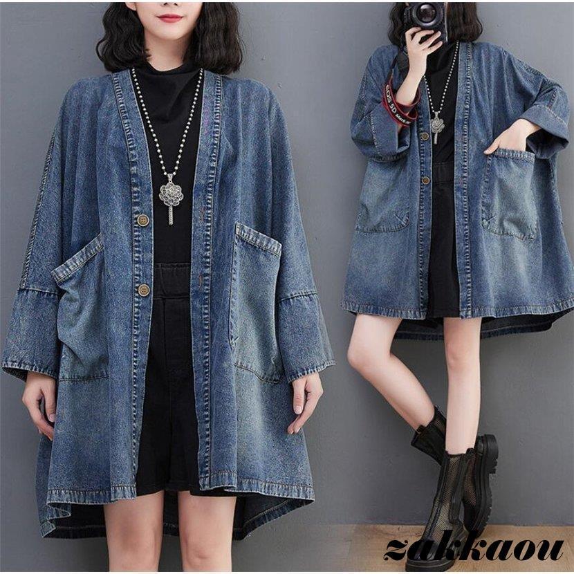 トレンチコート レディース デニムコート ノーカラー デニム 羽織り アウター 春服 秋服 コート 20代 30代 40代 50代