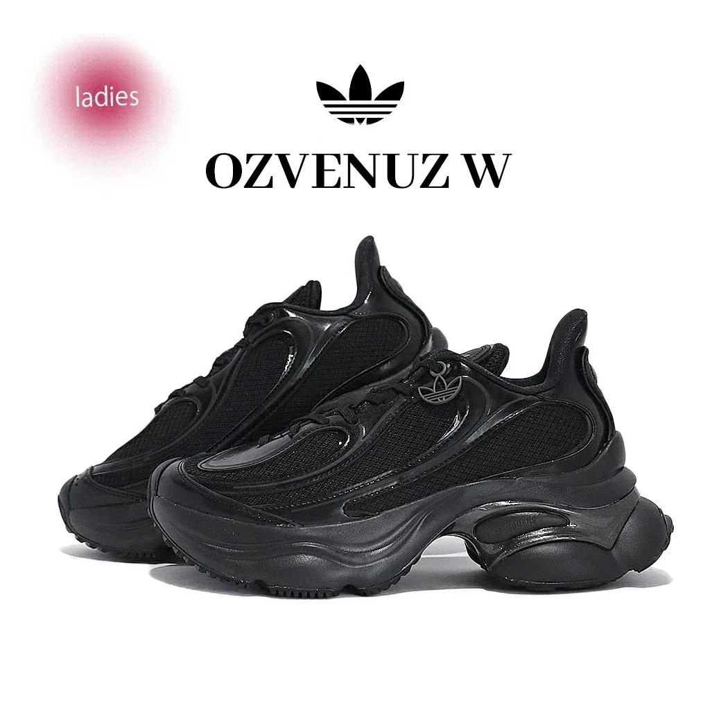 adidas アディダス 厚底 スニーカー オズヴィーナス OZVENUZ W BLACK ( ボリューム ブラック 黒 レディース ウィメンズ JS2468 )