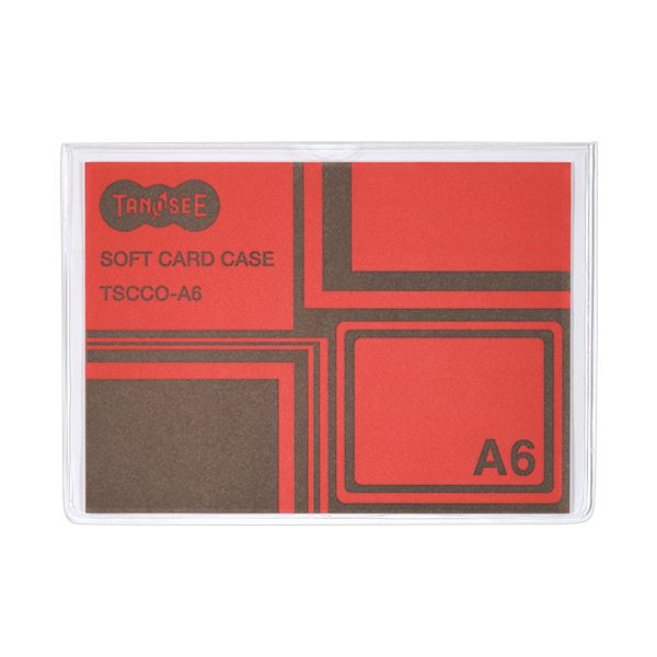 TANOSEE ソフトカードケース A6透明 再生オレフィン製 1セット(100枚) 7,496円