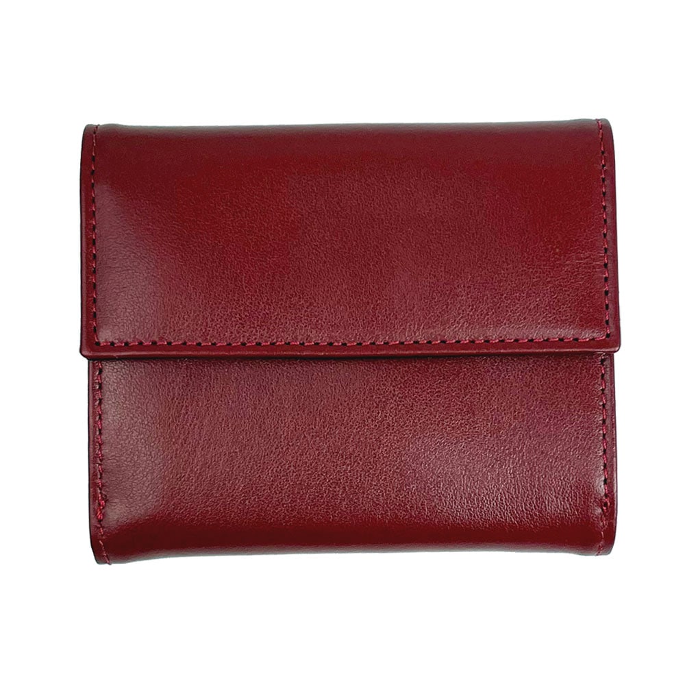 Wホック 二つ折り財布 ドル紙幣用 レザー レッドブラウン系 12463 3996 7007