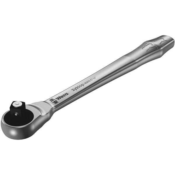 WERA ヴェラ 差込角1/2DR メタルラチェットハンドル ロッキング機能 Zyklopプッシュスルースクエア付き 全長281mm 004063 工具 ツール DIY 作業工具 道具