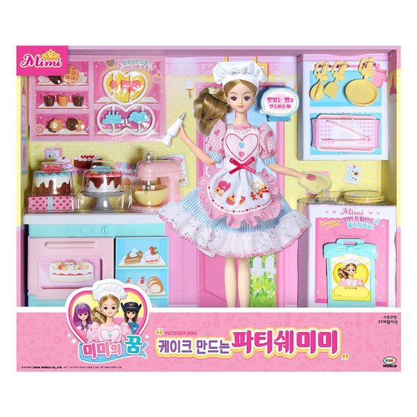 ミミの夢 ケーキ作る パティスェ ミミぬいぐるみ ロールプレイ プレゼント キャラクター 玩具 ドリームカード 作業台