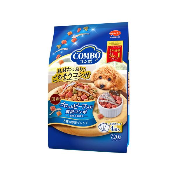 【1ケース】【お取り寄せ対象品】日本ペットフード　コンボドッグゴロッとビーフ入り 720g [日本ペットフード] *12個