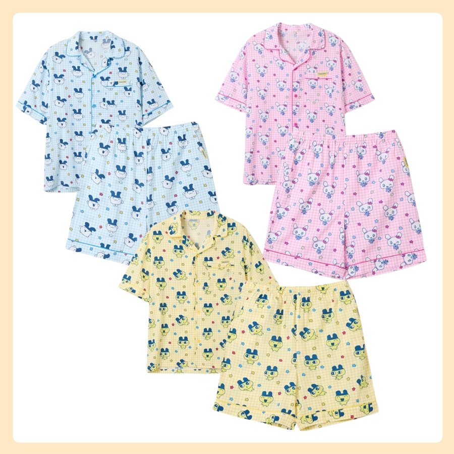 [たまごっち/男女共用] 半袖 パジャマ 3色1択