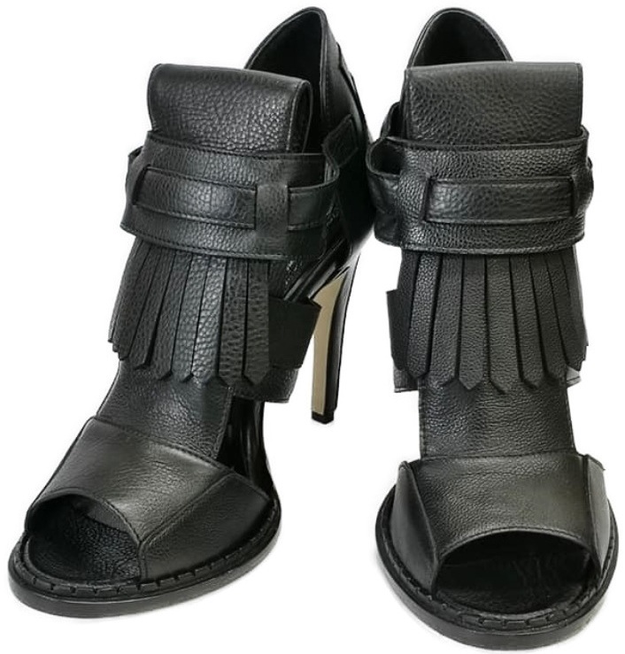 NSH178-9615 40 レザーフリンジブーティー ショートブーツ レディース シューズ 8,583円