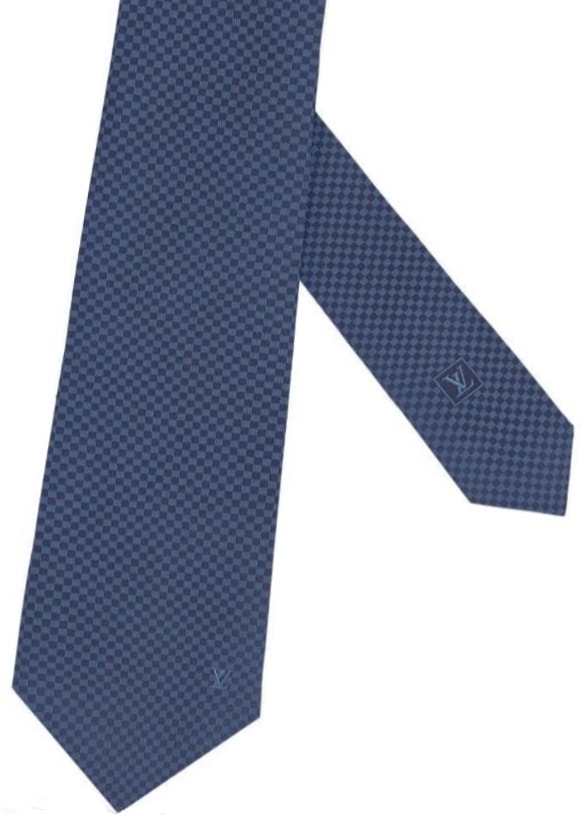 M78750 クラヴァットマイクロダミエマリーヌシルク（100%）ネクタイ 29,770円