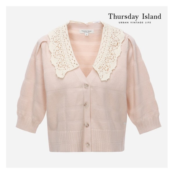 Thursday Island ディテチャブルカラーカーディガン(T222MCD138W)