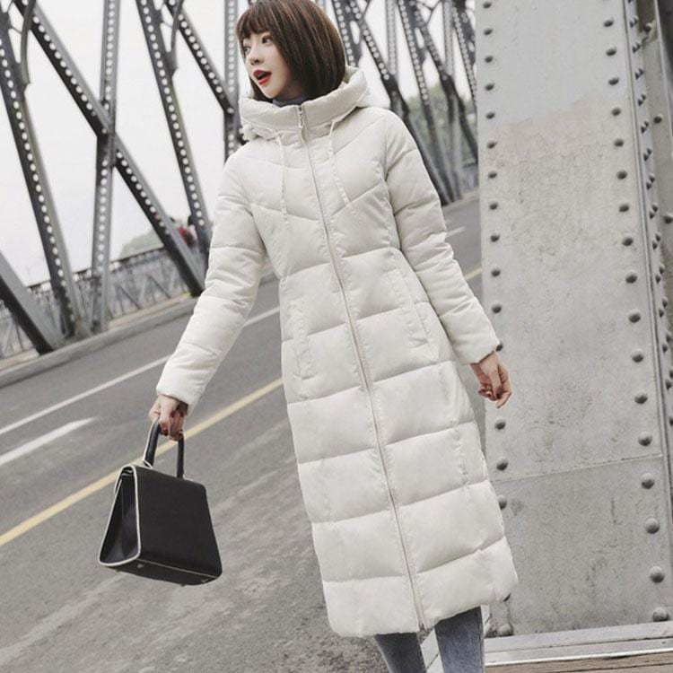 新作 セール 秋冬　ロングダウンコート レディース ダウンコート ロング フード付き トレンド レディース ダウンジャケット ロングコート アウター 中綿 軽量