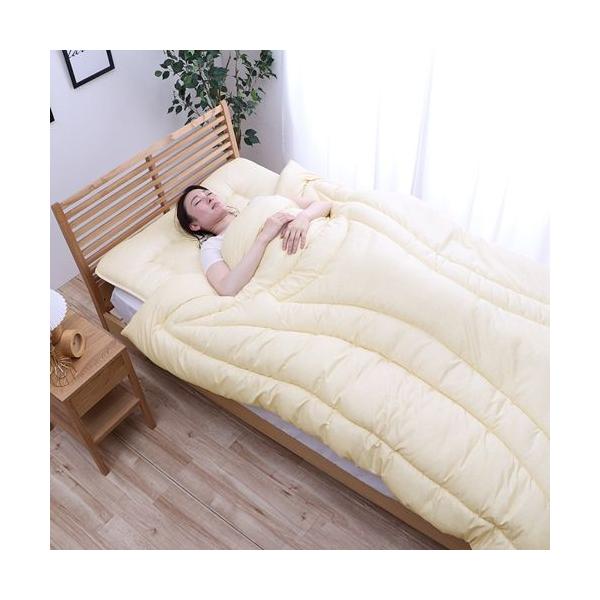 掛け布団 シングルロング 国産 日本製 防ダニ対策 150210cm かけぶとん 春 秋 冬 無地 シンプル ピーチスキン イケヒコ ID002