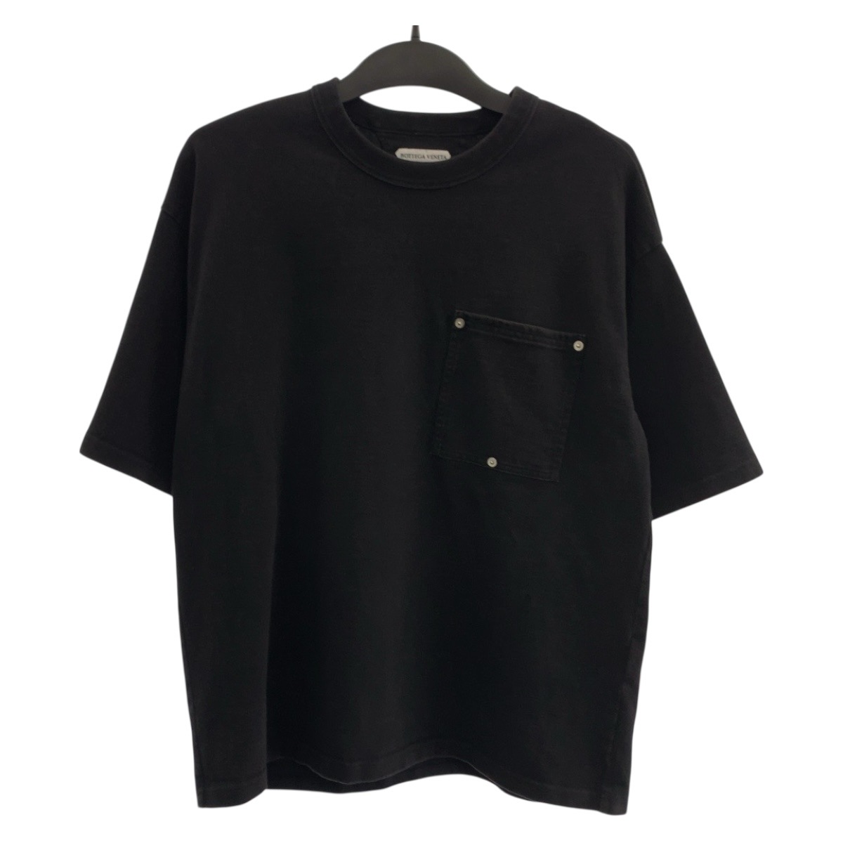 美品 サイズM ブラック 黒 コットン 702402VKLZO 半袖Tシャツ クルーネック メンズ 505341