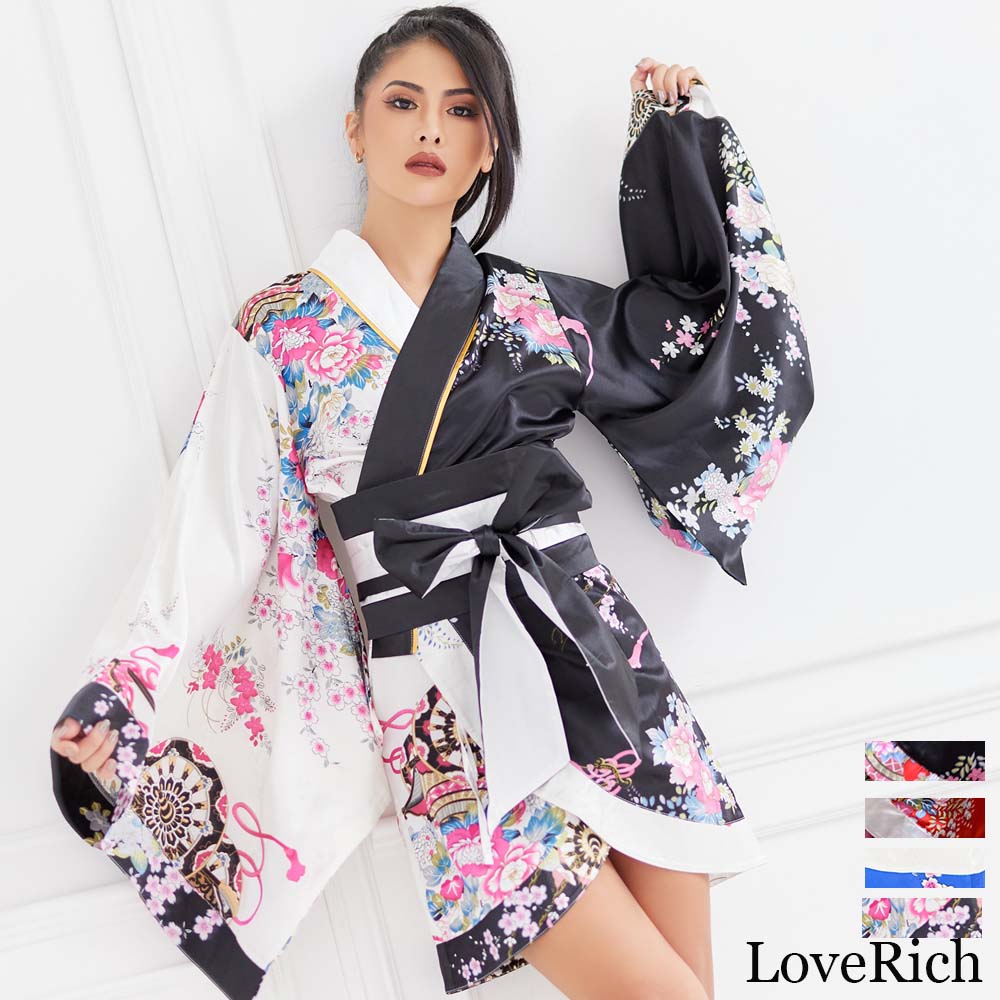 着物ミニドレ キャバドレス 女性用 鮮やか ショート丈 和柄 衣装 ダンス よさこい 花魁 コスプレ