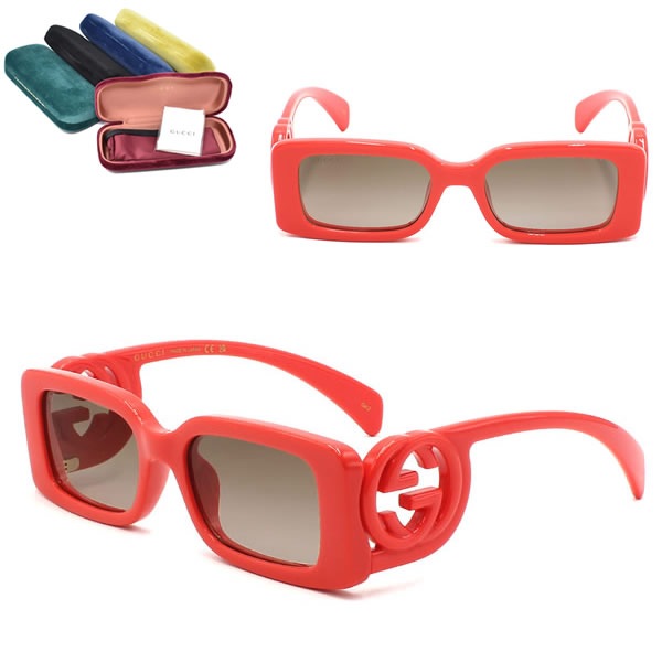 サングラス GG1325S-005 サングラス EYEWEAR レッド ブラウングラデーション グローバルフィット レディース