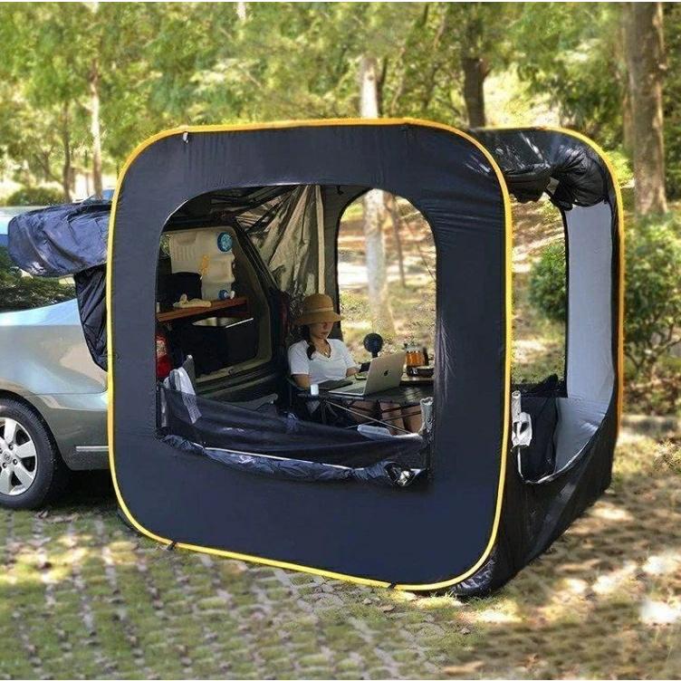 最安値に挑戦防災対策 車中泊テントカーサイドタープ トランクテントポップアップテント キャンプ 日よけ 車と連結 SUVラポップアップテント 防水・UV機能 メッシュ窓付き