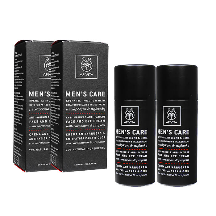 アピヴィータ メンズケア フェイス&アイクリーム 50ml 2本 Apivita 男性用美容クリーム 海外発送便商品：日時指定不可 国際書留郵便発送