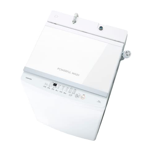 東芝(TOSHIBA) 全自動洗濯機 10kg AW-10GM3(W) 大容量 まとめ洗い ガラストップデザイン ステンレス槽 ふろ水ポンプ ピ