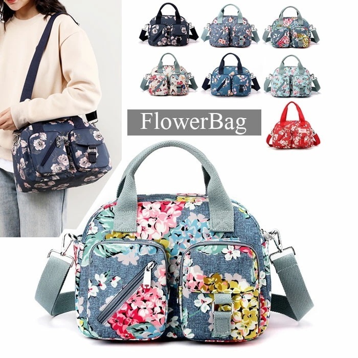 【即納】ショルダーバッグ レディース 防水 ブランド トートバッグ 軽量 ナイロン 軽い 大容量 トラベルバッグ 大きめ 斜めがけバッグ 大人 おすすめ かっこいい 人気 かわいい スポーティー 花柄