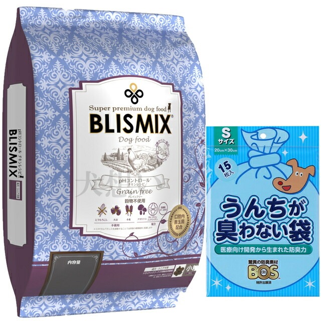 ブリスミックス ドッグ pHコントロール グレインフリーチキン 小粒 6kg【犬想いオリジナルセット】【BOSうんちが臭わない袋付】【正規品】 11,138円