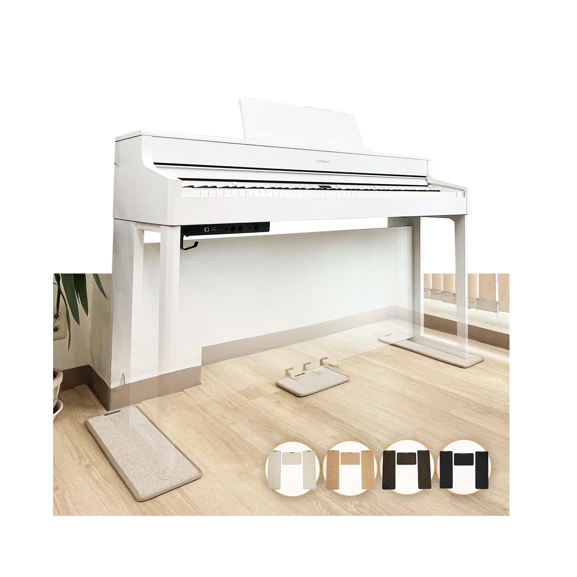 3ポイントマット　電子ピアノ用マット 防音防振防傷　電子ピアノ専用に開発されたピアノマット　ヤマハカワイローランドカシオコルグなどの電子ピアノに対応