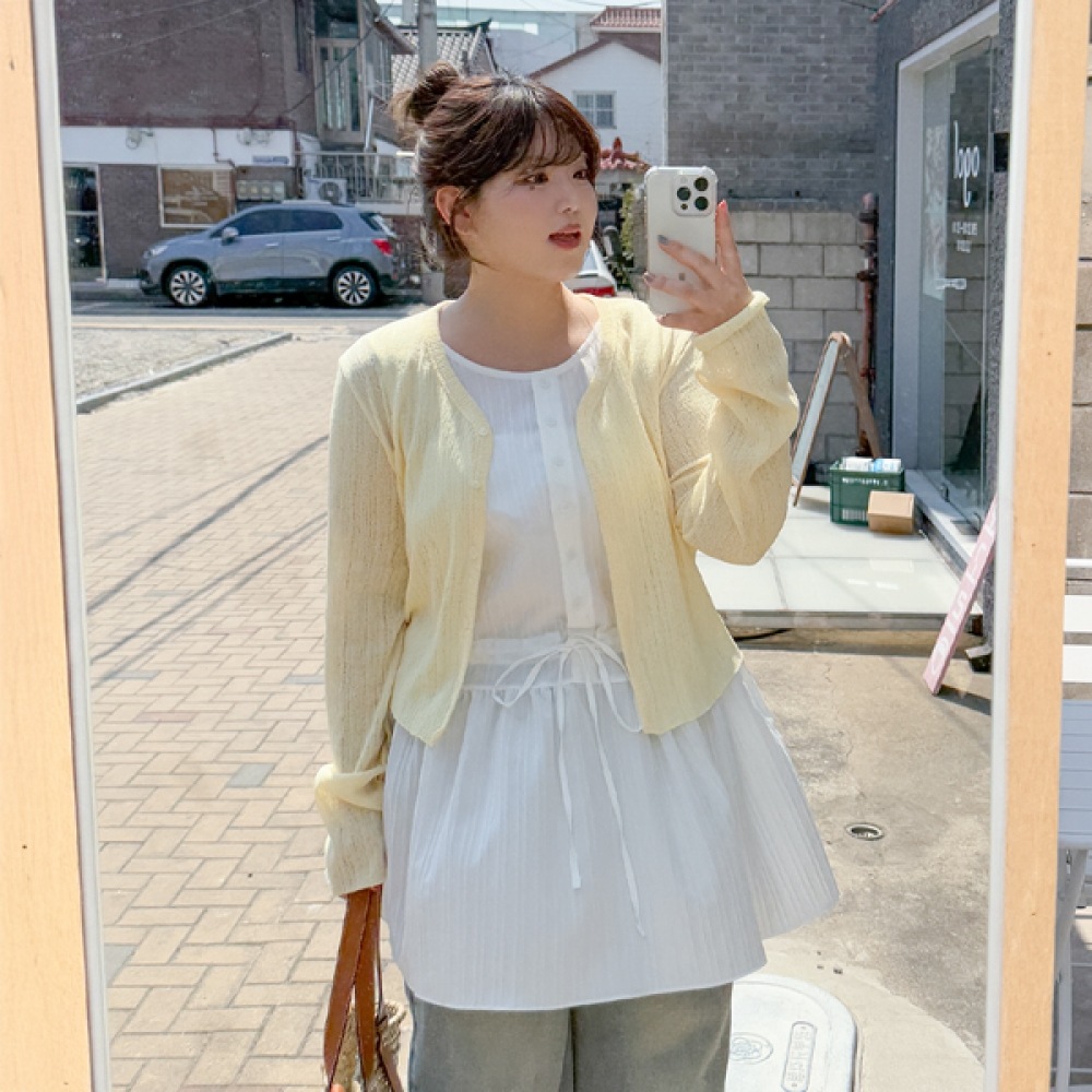 [イーブレットバイJSTYLE] イーブレットメンズベアストリングシャーリングロングビスチェJスタイル