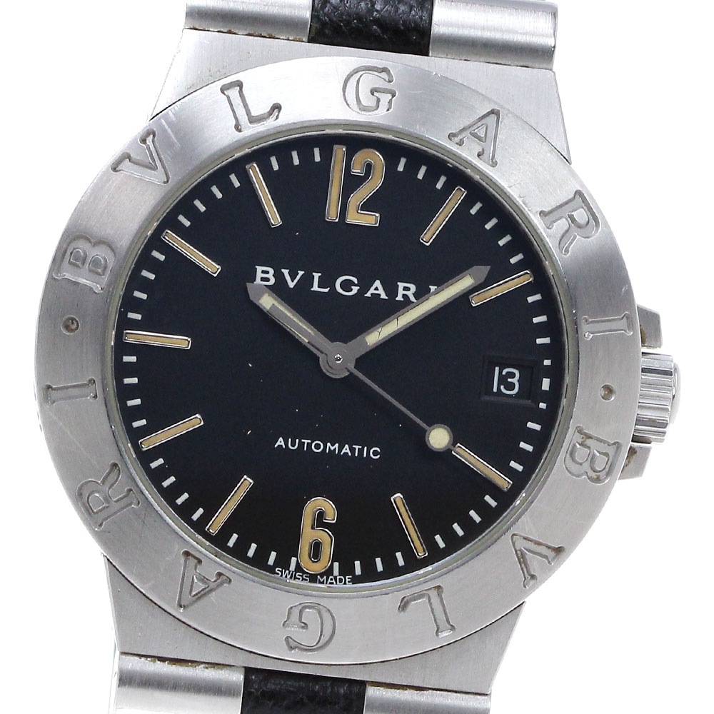 ブルガリ BVLGARI LCV35S ディアゴノ スポーツ デイト 自動巻き メンズ 保証書付き_827887【中古】