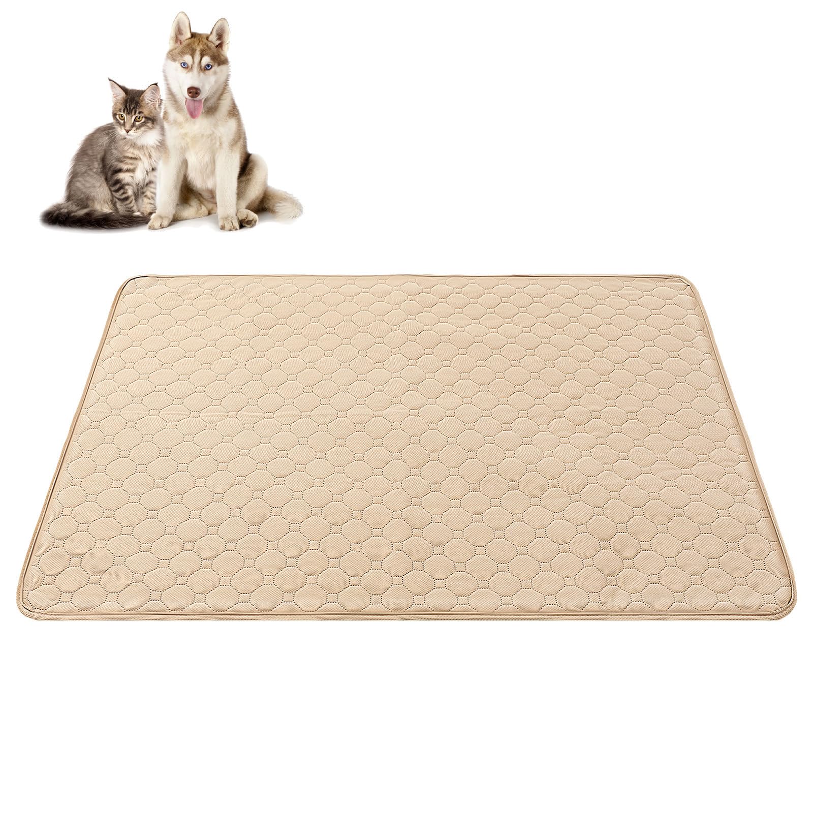 VILLCASE 2枚 犬用おしっこパッド 吸収性 洗える ペットベッドパッド トイレトレーニングマット 防水 大判 ペットシーツ 子犬用マット 家庭用 ペットケア用