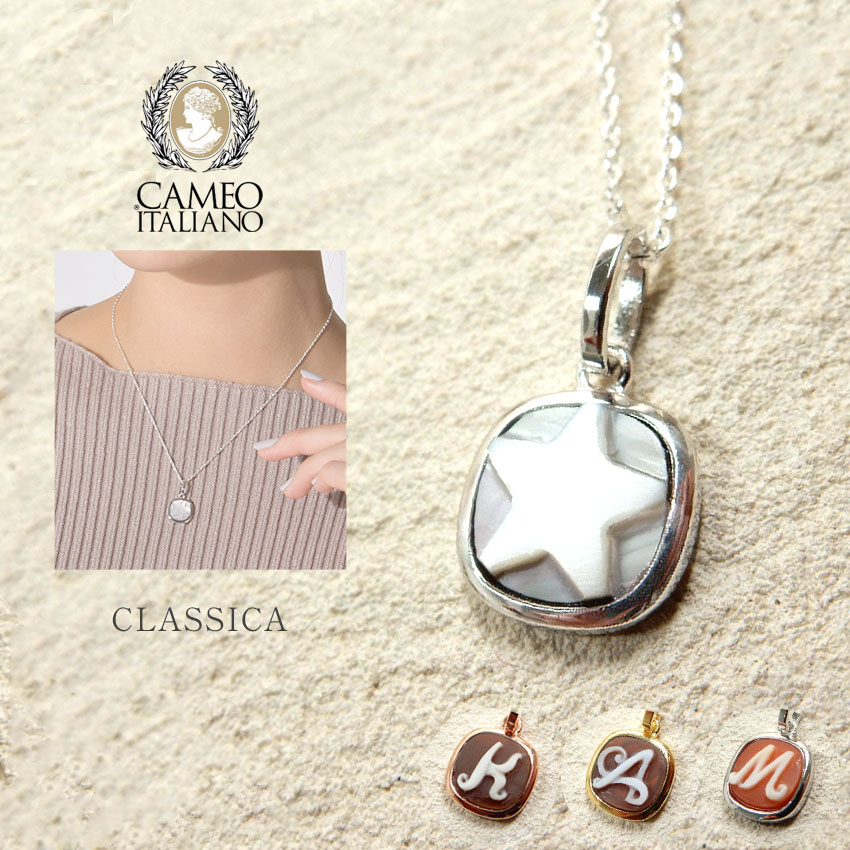 カメオイタリアーノ CLASSICA P19S1 レディース ジュエリー ピンクゴールド シルバー ブラック 黒 ペンダント ネックレス 普段使い デイリー パーティー おでかけ アクセサリー ギフト