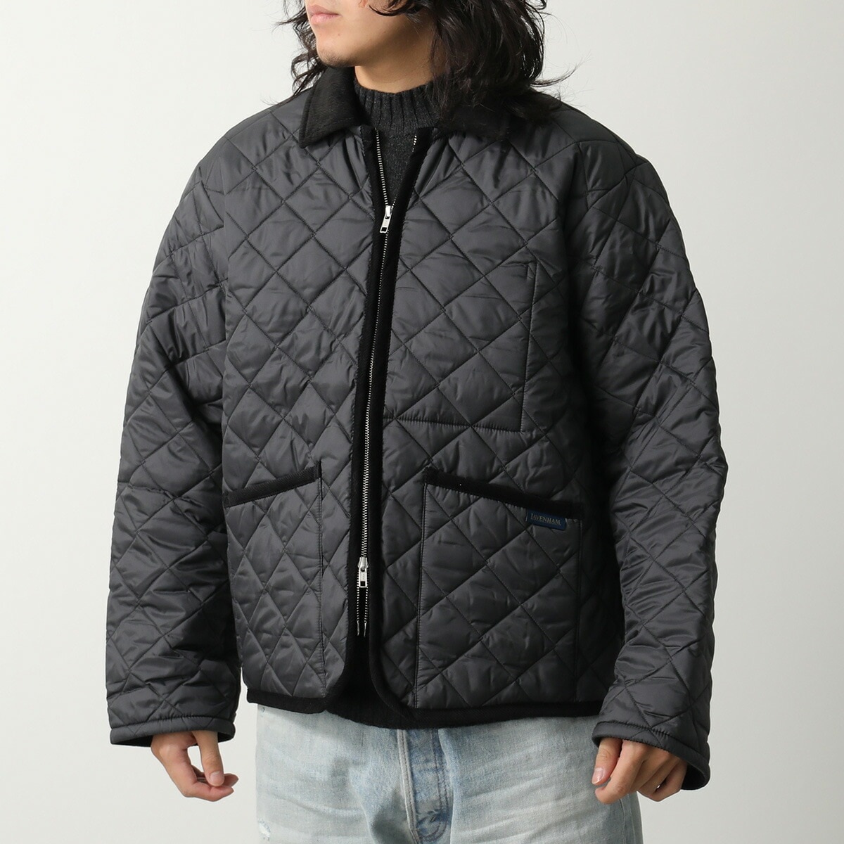 LAVENHAM ラベンハム ジャケット TEYNHAM テイナム LV10000 メンズ ダイヤモンドキルティング クロップド丈 LAMP-BLACKロングコート