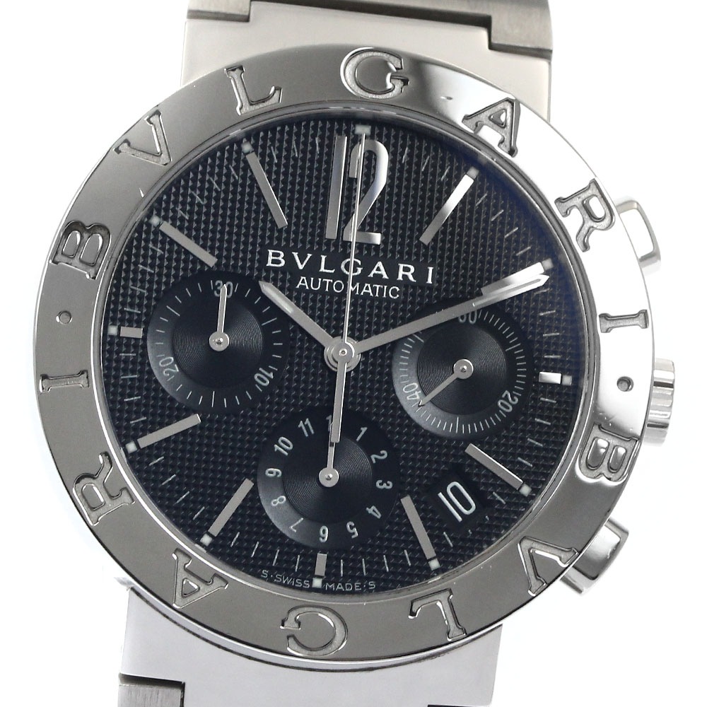 ブルガリ BVLGARI BB38SSCH ブルガリブルガリ デイト クロノグラフ 自動巻き メンズ 良品 箱・保証書付き_894122【中古】