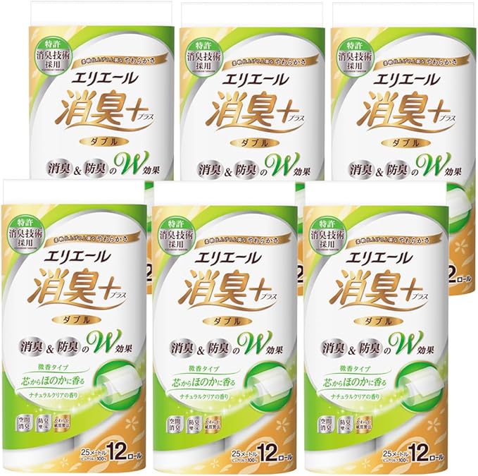 エリエール トイレットペーパー 消臭プラス(+) 25m×72ロール(12ロール×6パ