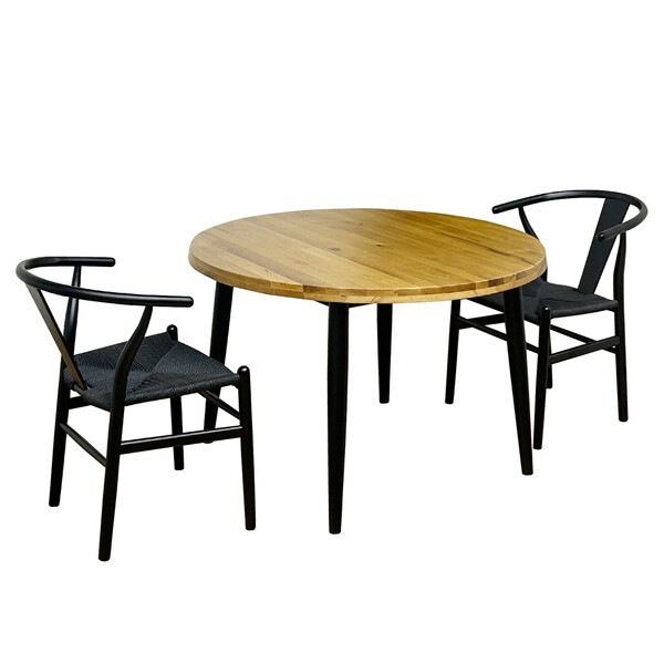 後藤家具物産 VT-01-EN-3-BKBK ダイニングテーブル 3点セット メーカー直送