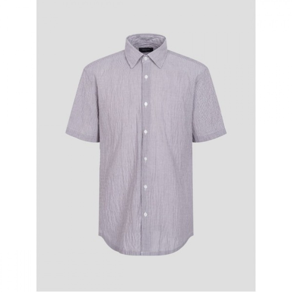 (ロガディス) シーサッカーストライプレギュラーフィット半袖シャツ-ワイン (MA4465RJ1Z)