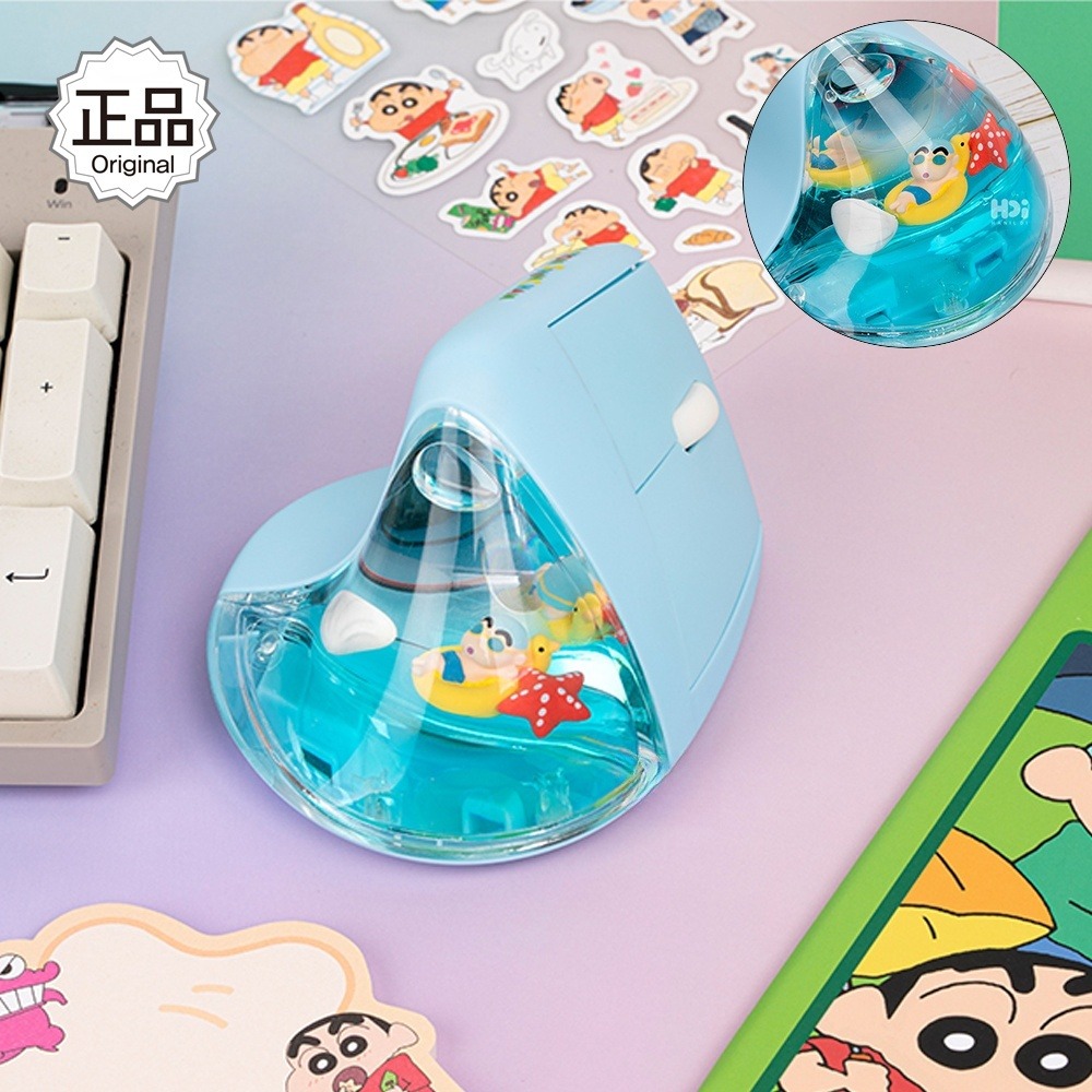 クレヨンしんちゃん 手首保護 バーティカル ワイヤレス マウス 人体工学 ブルートゥース キャラクター フィギュア 静音マウス