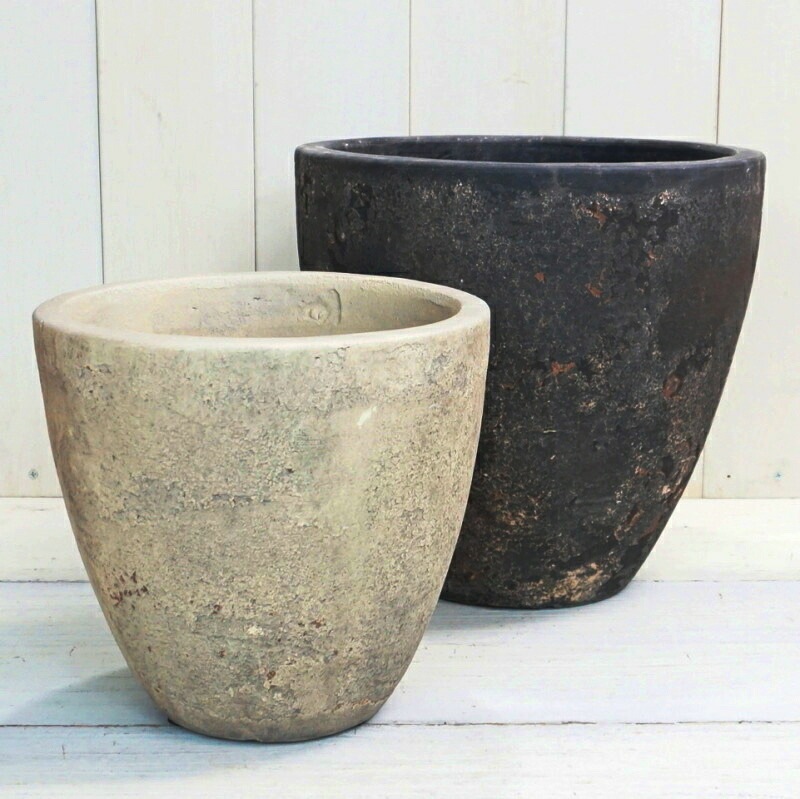 植木鉢 おしゃれ テラコッタ フリットエッグL 30cm 10号 底穴あり 陶器 素焼き プランター 観葉植物向け